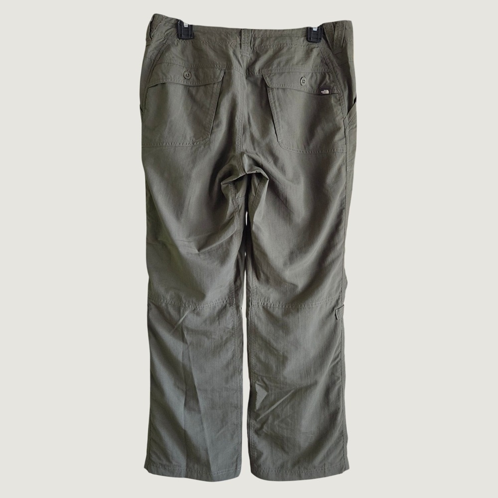 The North Face Womens Olive Green Ripstop Hiking Cargo Pants Straight Leg Sz 8 - Picture 4 of 14